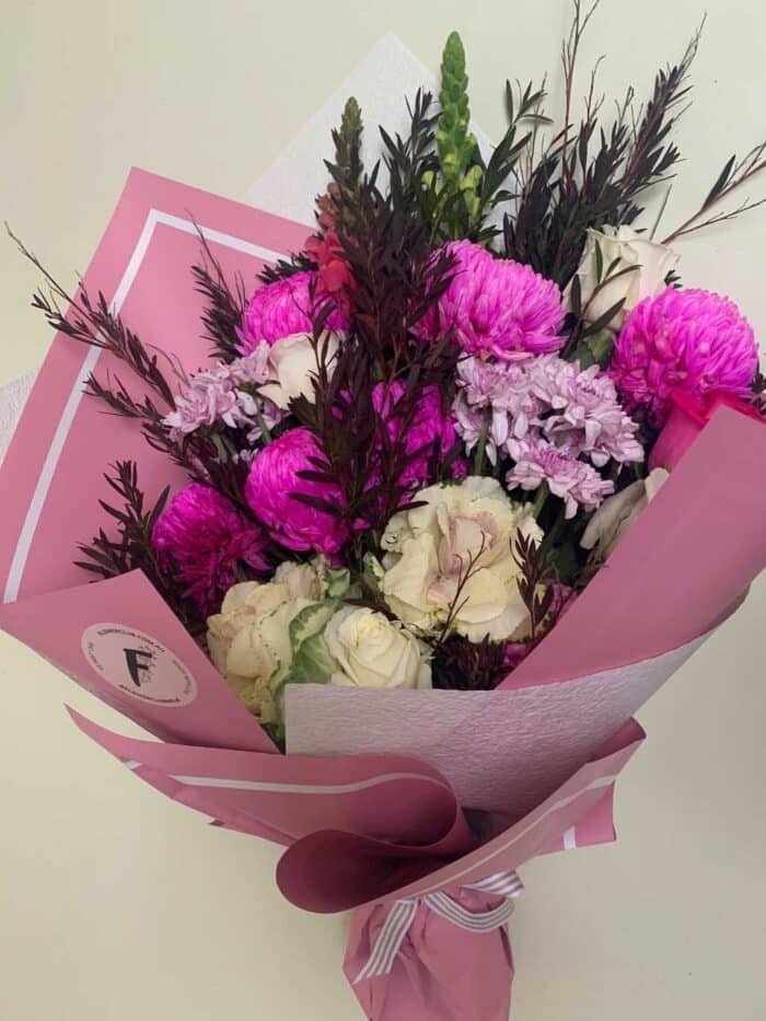 pink flower arrangements for sale
