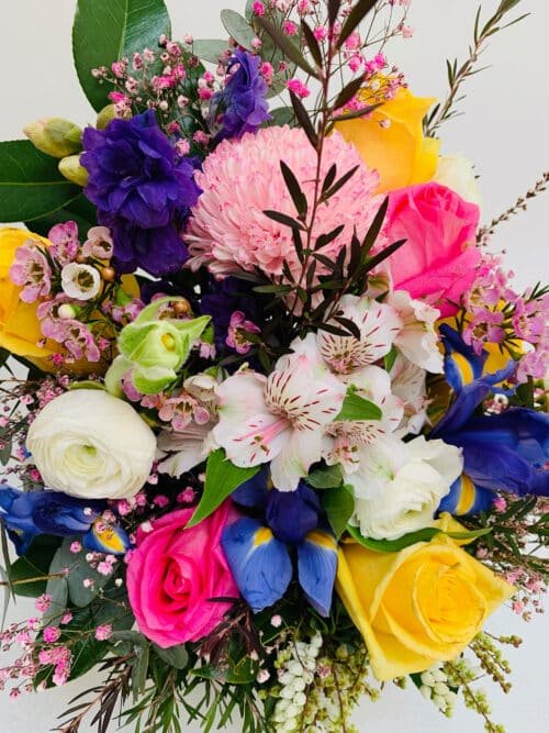 colourful vase arrangement for sale in melbourne