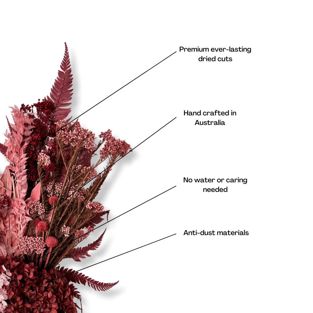 pink and red dried flower